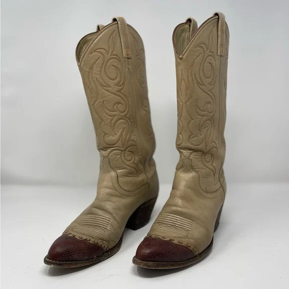 Vintage Dan Post Western Cowboy Boots - Picture 1 of 8